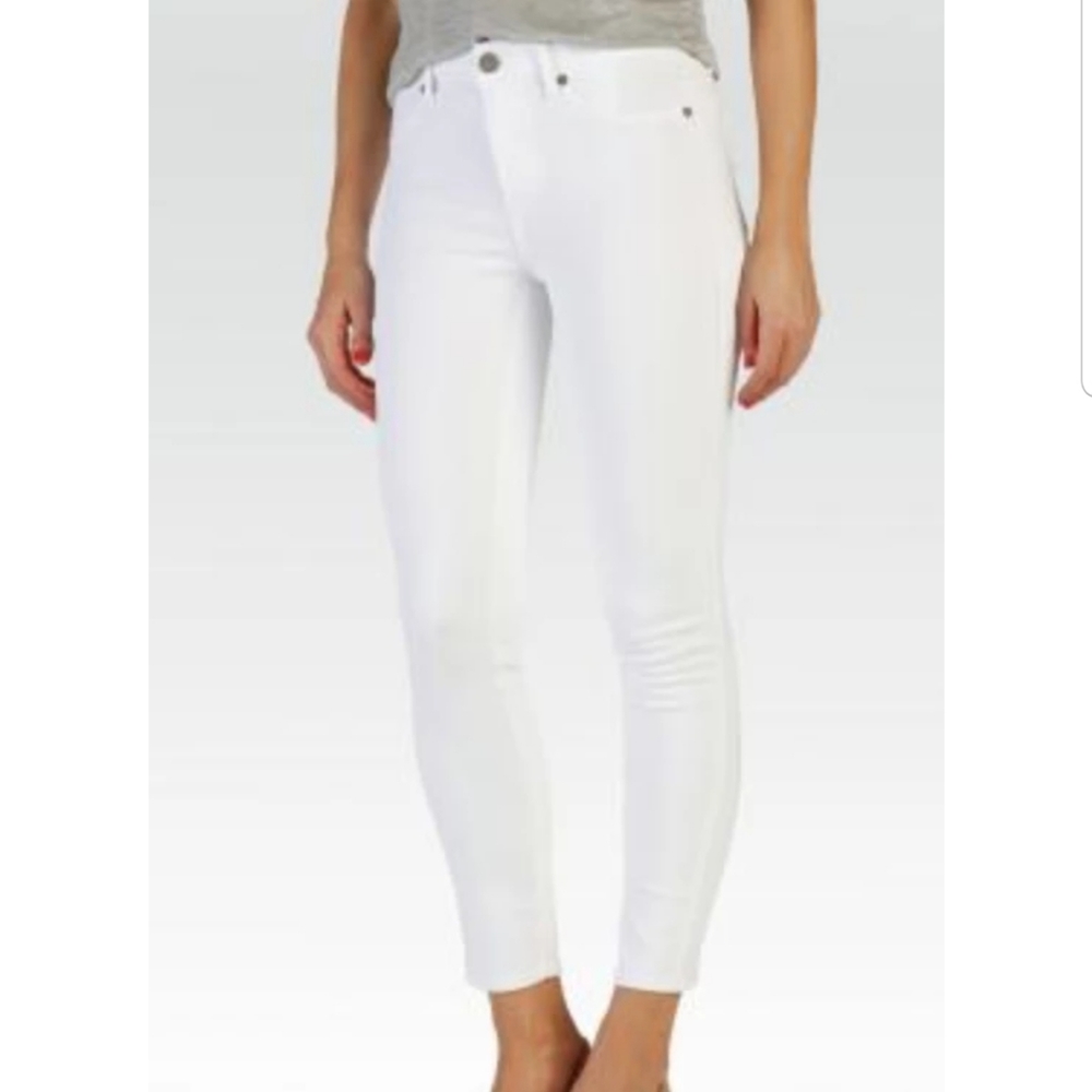 💜NWT Paige Verdugo Crop Jeans in White - Picture 2 of 6